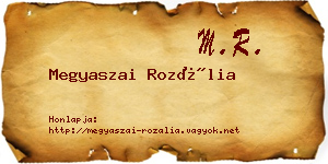 Megyaszai Rozália névjegykártya