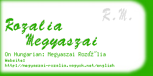 rozalia megyaszai business card